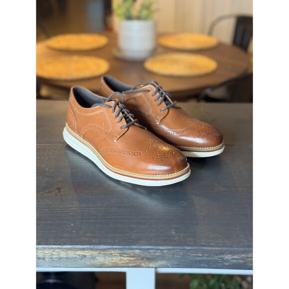 Cole Haan Men’s OriginalGrand Energy Meridian Wingtip Oxford British Tan 7.5 - Picture 8 of 10